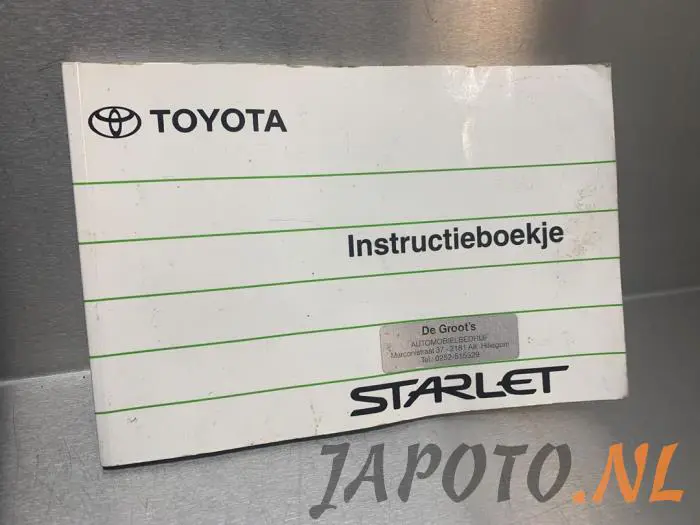 Livret d'instructions Toyota Starlet
